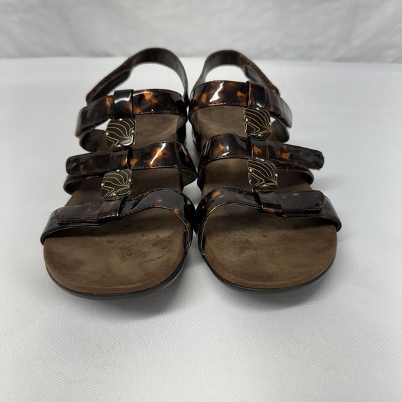 Vionic 44 Amber Tortoise Print Slingback Strappy Sandals Women's Size 9 TVW1275 - Picture 2 of 12